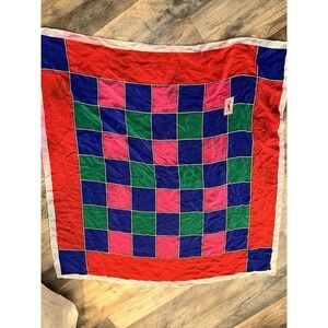 1960s YSL Yves Saint Laurent Geometric Silk Scarf
